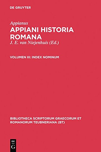 Historia Romana, Vol. III Index Nominum [Paperback]