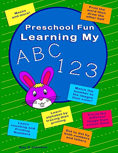Preschool Fun Learning My ABC 123  Trace Printing to Learn Alphabet a to Z (low [Paperback]