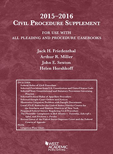 Civil Procedure Supplement, For Use with All Pleading and Procedure Casebooks, 2 [Paperback]