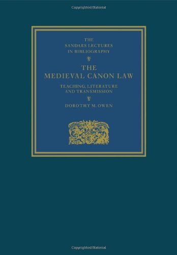 The Medieval Canon Law Teaching, Literature and Transmission [Paperback]