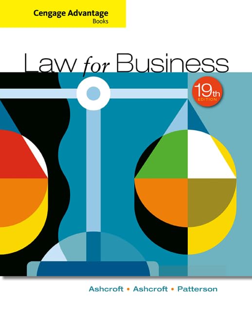 Cengage Advantage Books Law for Business [Paperback]