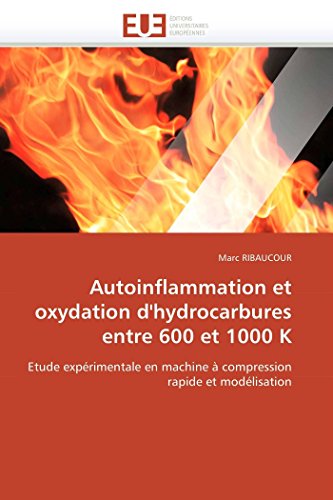 Autoinflammation Et Oxydation D'hydrocarbures Entre 600 Et 1000 K Etude Exprim [Paperback]