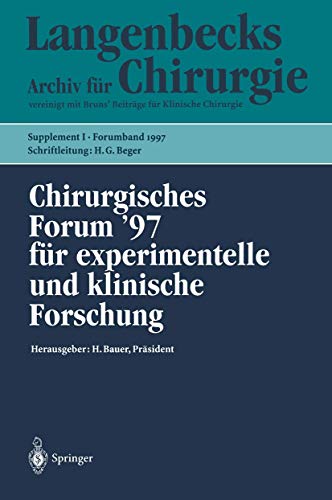 Chirurgisches Forum 97 fr experimentelle und klinische Forschung 114. Kongre [Paperback]