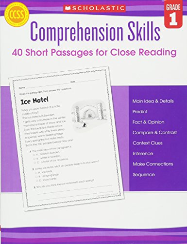 Comprehension Skills Short Passages for Close Reading Grade 1 [Paperback]