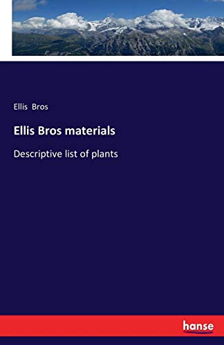 Ellis Bros Materials [Paperback]