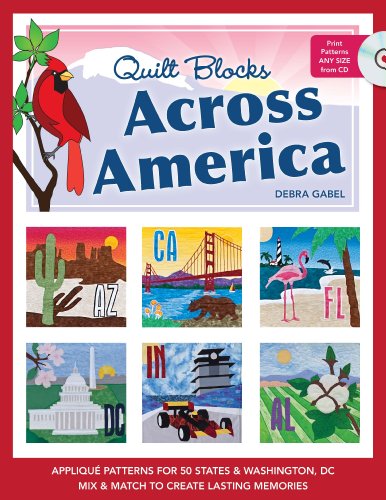 Quilt Blocks Across America Applique Patterns for 50 States & Washington, D [Paperback]