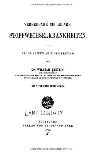 Vererbbare Cellulaire Stoffwechselkrankheiten, Sechs Briefe An Einen Freund (ger [Paperback]
