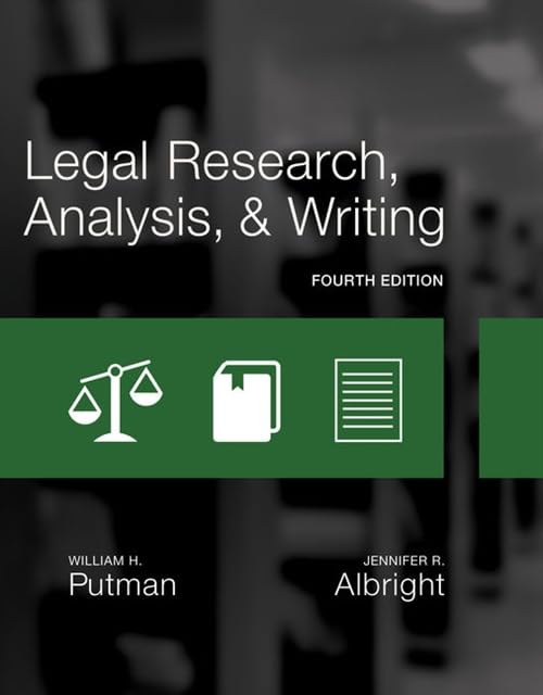 Legal Research, Analysis, and Writing [Paperback]