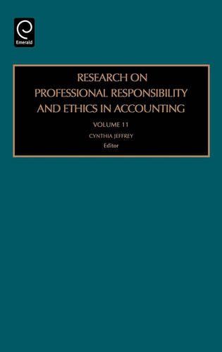 Research on Professional Responsibility and Ethics in Accounting [Hardcover]
