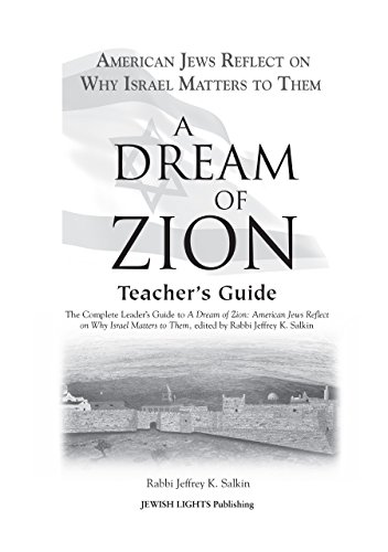 A Dream of Zion Teacher's Guide The Complete Leader's Guide to A Dream of Zion [Hardcover]