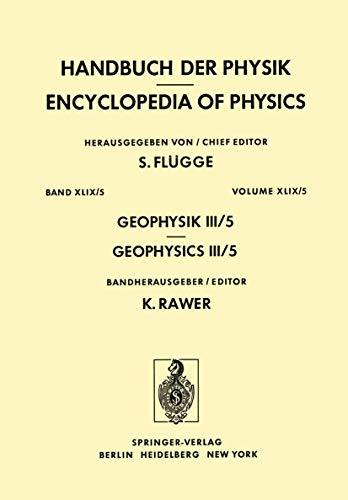 Geophysik III / Geophysics III Teil V / Part V [Paperback]