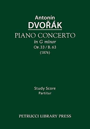 Piano Concerto, Op.33 / B.63 Study Score [Paperback]