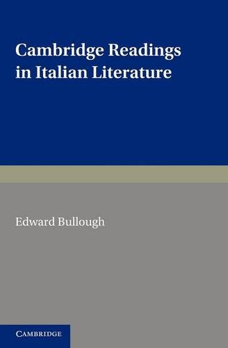 Cambridge Readings in Italian Literature [Paperback]
