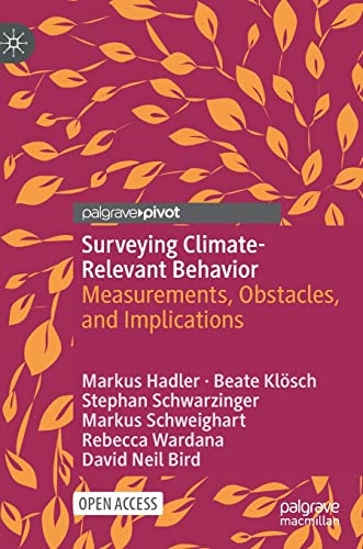 Surveying Climate-Relevant Behavior Measurements, Obstacles, and Implications [Hardcover]