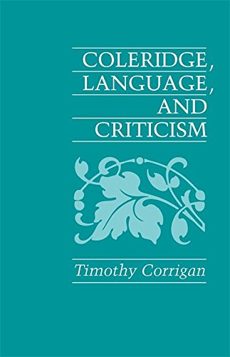Coleridge, Language and Criticism [Paperback]