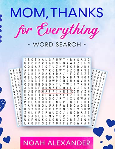 Mom, Thanks For Everything Word Search