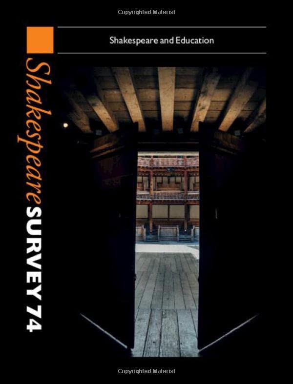 Shakespeare Survey 74 Shakespeare and Education [Hardcover]