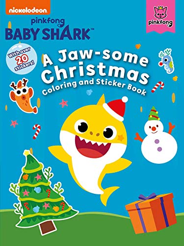 Pinkfong Baby Shark A Jaw-some Christmas Coloring and Sticker Book [Paperback]