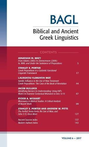 6 Biblical And Ancient Greek Linguistics [Hardcover]