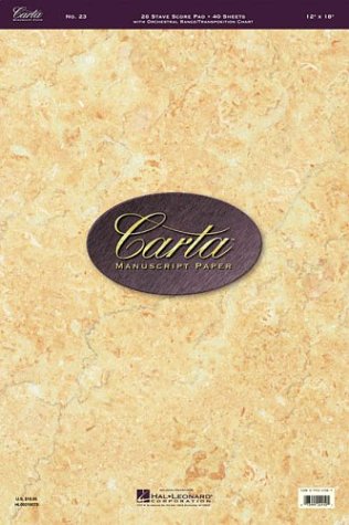Carta Manuscript Paper No. 23 - Professional [Paperback]