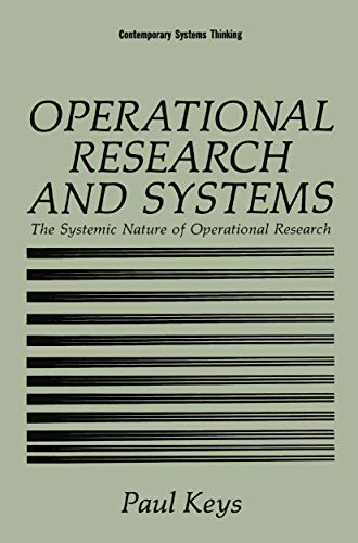 Operational Research and Systems The Systemic Nature of Operational Research [Hardcover]