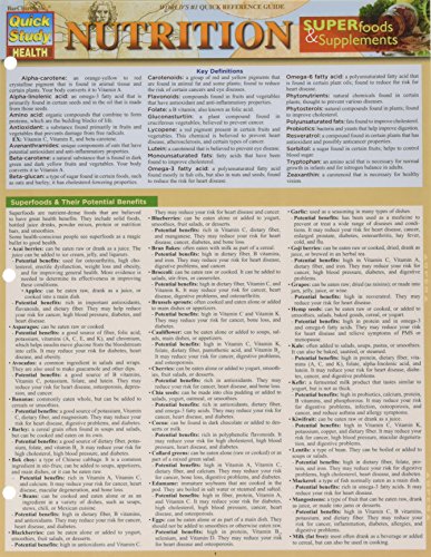 Nutrition - Superfoods &amp Supplements [Fold-out book or cha]