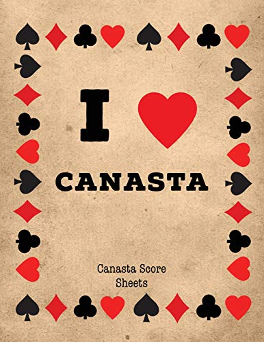 Canasta Score Sheets  Scorebook for Canasta Card Game, Games Scores Pages, 6 Pl [Paperback]
