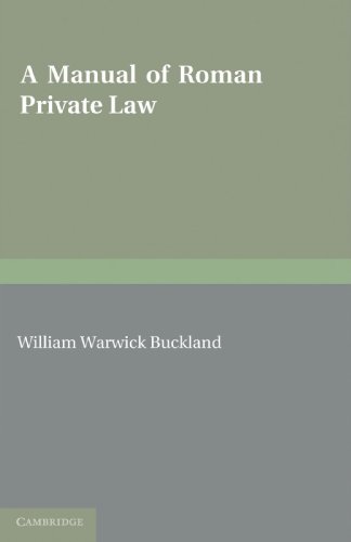 A Manual of Roman Private Law [Paperback]