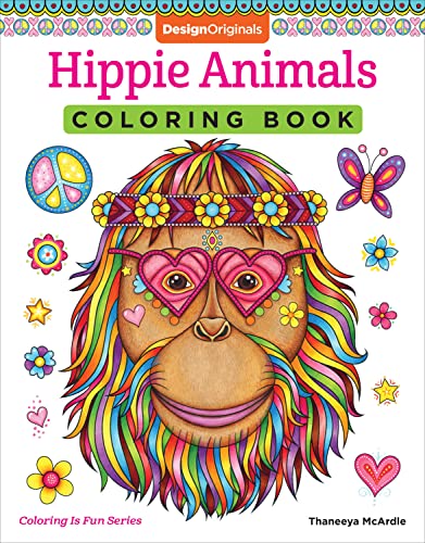 Hippie Animals Coloring Book [Paperback]