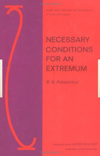 Necessary Conditions for an Extremum [Hardcover]