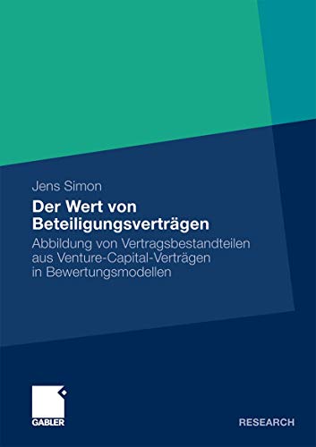 Der Wert von Beteiligungsvertrgen Abbildung von Vertragsbestandteilen aus Vent [Paperback]