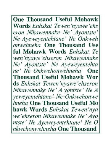 One Thousand Useful Mohawk Words (mohawk Edition) [Paperback]