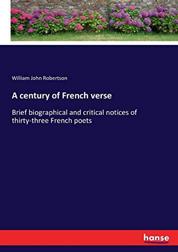 Century of French Verse [Paperback]