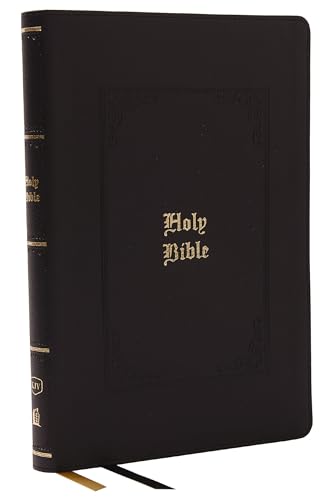 KJV Holy Bible Giant Print Thinline Bible, Black Leathersoft, Red Letter, Comfo [Leather / fine bindi]