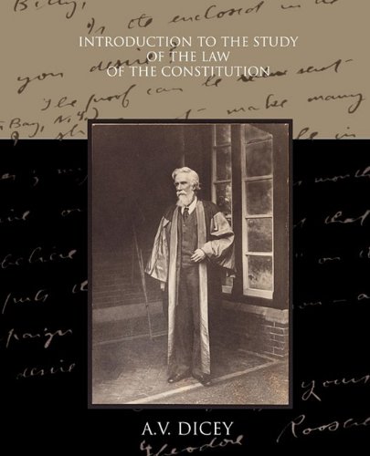 Introduction to the Study of the Law of the Constitution [Paperback]