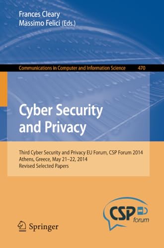 Cyber Security and Privacy Third Cyber Security and Privacy EU Forum, CSP Forum [Paperback]