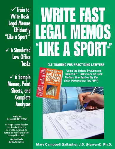 Write Fast Legal Memos Like A Sport(tm) [Paperback]