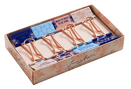 Jane Austen Floral Patterns Binder Clips (Set of 8) [General merchandise]