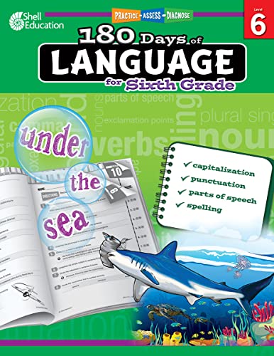 Practice, Assess, Diagnose 180 Days Of Language For Sixth Grade (practice, Asse [Perfect Paperback]