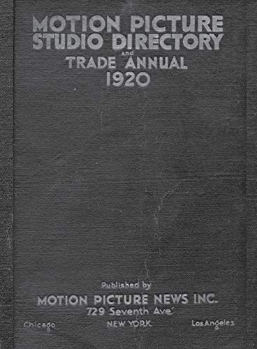 1920 Motion Picture Studio Directory  And Trade Annual [Paperback]