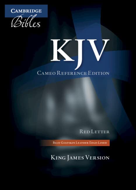 KJV Cameo Reference Edition, Blue Goatskin Leather, Red-letter Text, KJ456XRE [Leather / fine bindi]