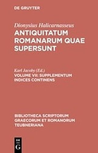 Antiquitatum Romanarum, Supplementum Indices continens [Paperback]