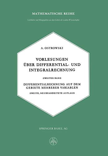 Vorlesungen ber Differential- und Integralrechnung Zweiter Band Differentialr [Paperback]
