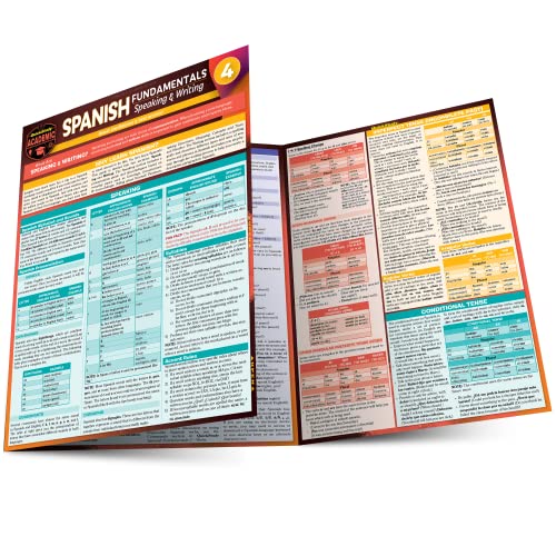 Spanish Fundamentals 4 - Speaking &amp Writing a QuickStudy Laminated Referenc [Fold-out book or cha]