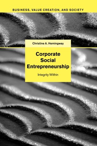 Corporate Social Entrepreneurship Integrity Within [Paperback]