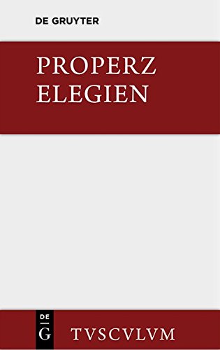 Elegien  Lateinisch und Deutsch [Hardcover]