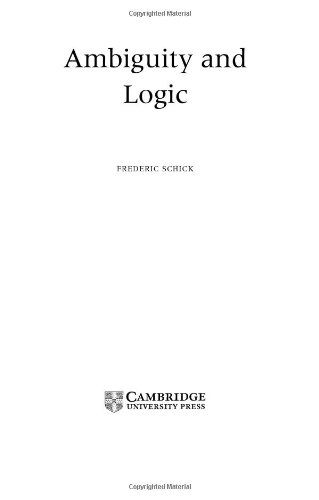 Ambiguity and Logic [Hardcover]