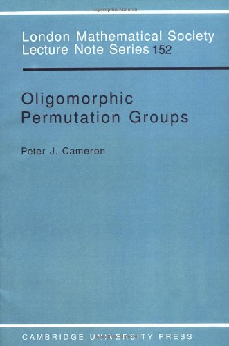 Oligomorphic Permutation Groups [Paperback]