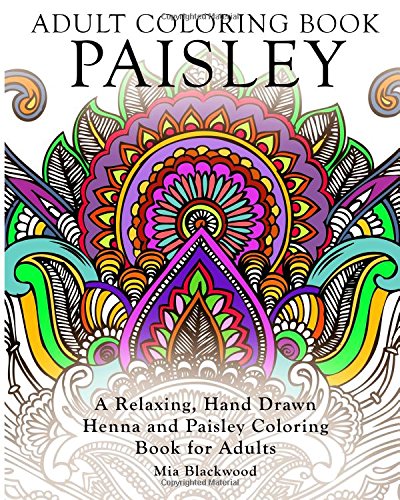 Adult Coloring Book Paisley A Relaxing, Hand Drawn Henna And Paisley Coloring B [Paperback]