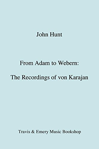 From Adam to Webern  The Recordings of von Karajan [1987] [Paperback]